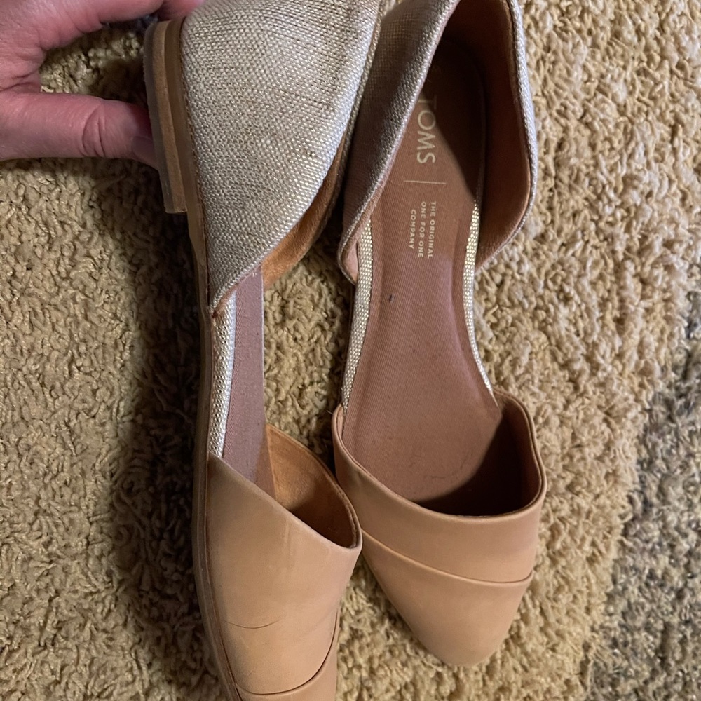 TOMS Jutti D'orsay Flats, Honey Leather
